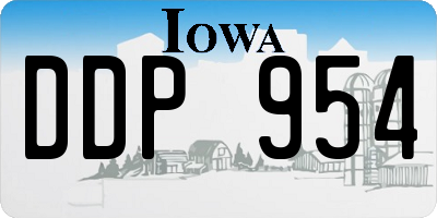 IA license plate DDP954