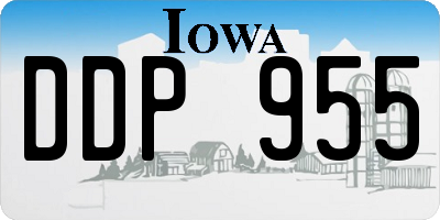 IA license plate DDP955