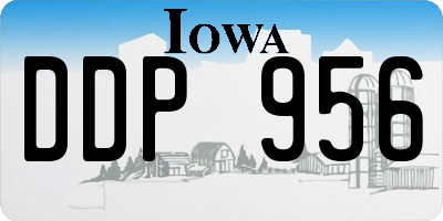 IA license plate DDP956