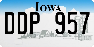 IA license plate DDP957