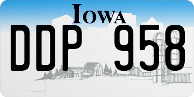 IA license plate DDP958