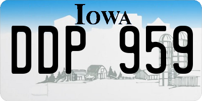 IA license plate DDP959