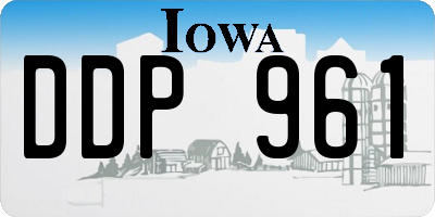 IA license plate DDP961