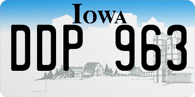 IA license plate DDP963