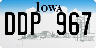 IA license plate DDP967