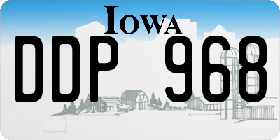 IA license plate DDP968