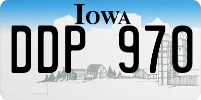 IA license plate DDP970