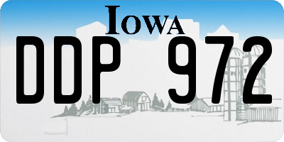 IA license plate DDP972