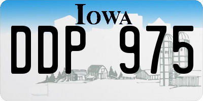 IA license plate DDP975