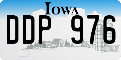 IA license plate DDP976