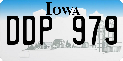 IA license plate DDP979