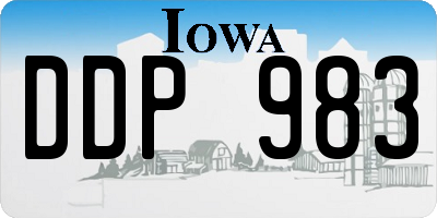 IA license plate DDP983