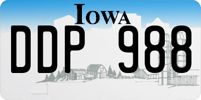 IA license plate DDP988