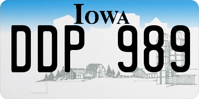 IA license plate DDP989