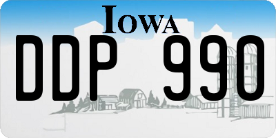IA license plate DDP990