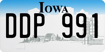 IA license plate DDP991