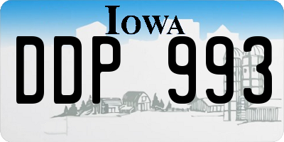 IA license plate DDP993