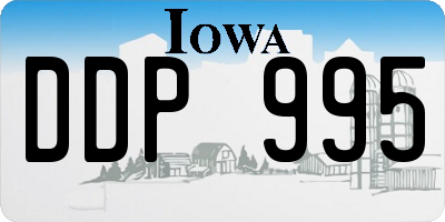 IA license plate DDP995