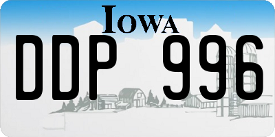 IA license plate DDP996