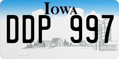 IA license plate DDP997