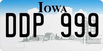 IA license plate DDP999
