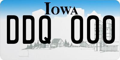 IA license plate DDQ000