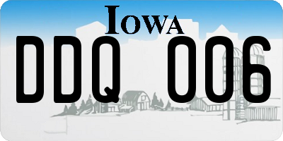 IA license plate DDQ006