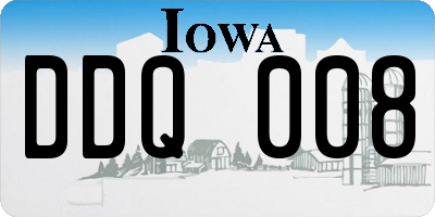 IA license plate DDQ008