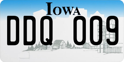 IA license plate DDQ009
