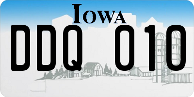 IA license plate DDQ010