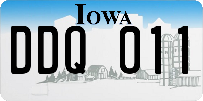 IA license plate DDQ011
