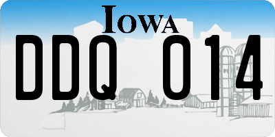 IA license plate DDQ014
