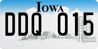 IA license plate DDQ015