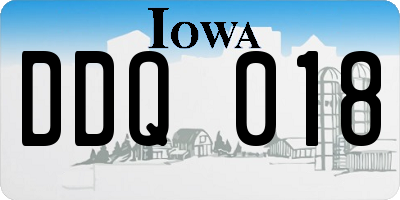 IA license plate DDQ018