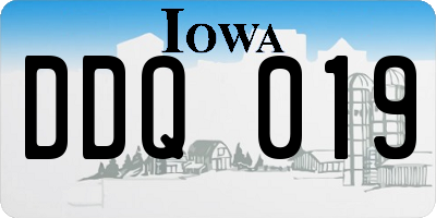 IA license plate DDQ019