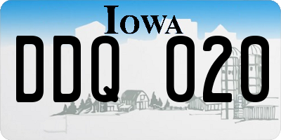 IA license plate DDQ020