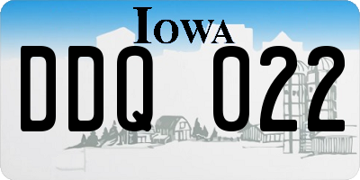 IA license plate DDQ022