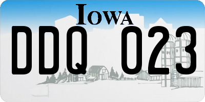 IA license plate DDQ023