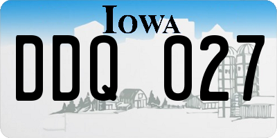 IA license plate DDQ027