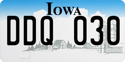 IA license plate DDQ030