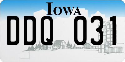 IA license plate DDQ031