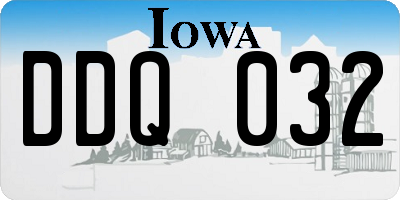 IA license plate DDQ032