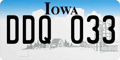 IA license plate DDQ033