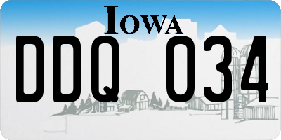 IA license plate DDQ034