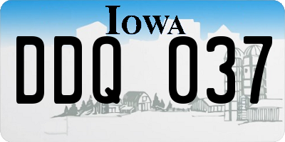 IA license plate DDQ037