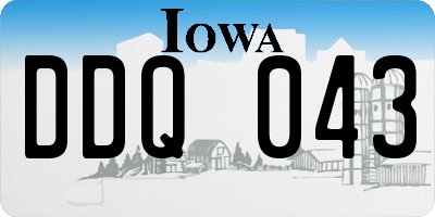 IA license plate DDQ043
