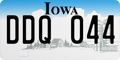 IA license plate DDQ044