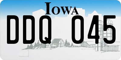 IA license plate DDQ045