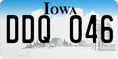 IA license plate DDQ046