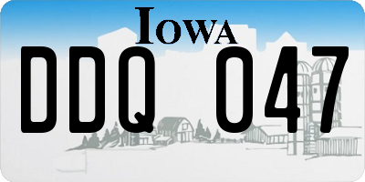 IA license plate DDQ047